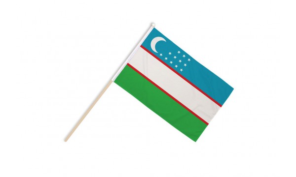 Uzbekistan Hand Flags